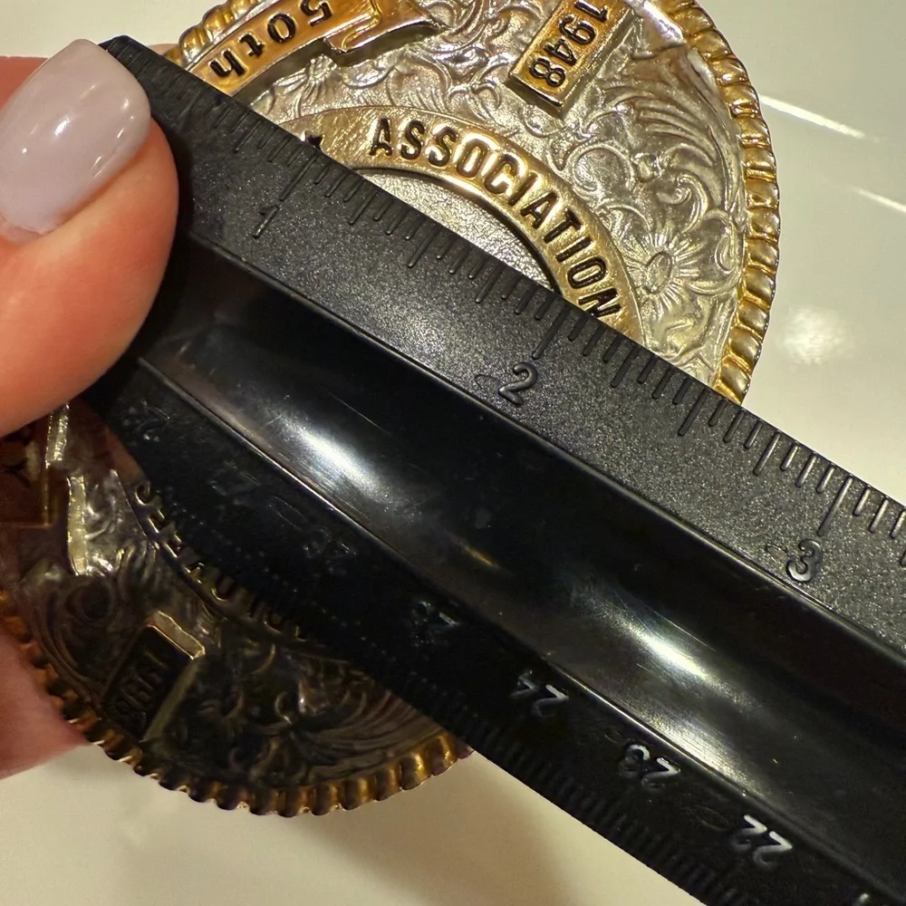 50th Anniversary engineering employees Gold and Silver Commemorative Belt Buckle